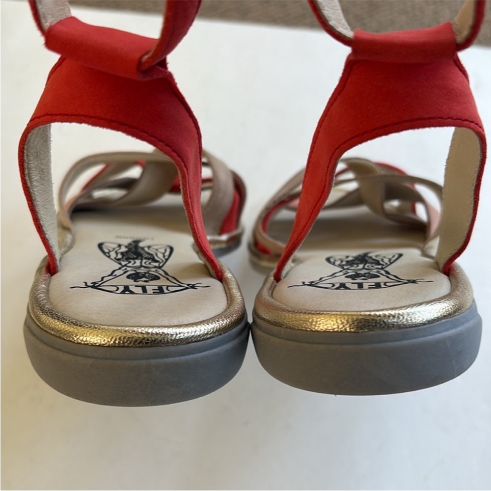 EUC Fly London Leather Cune Sandals Size 9 - 9.5 - Picture 6 of 10